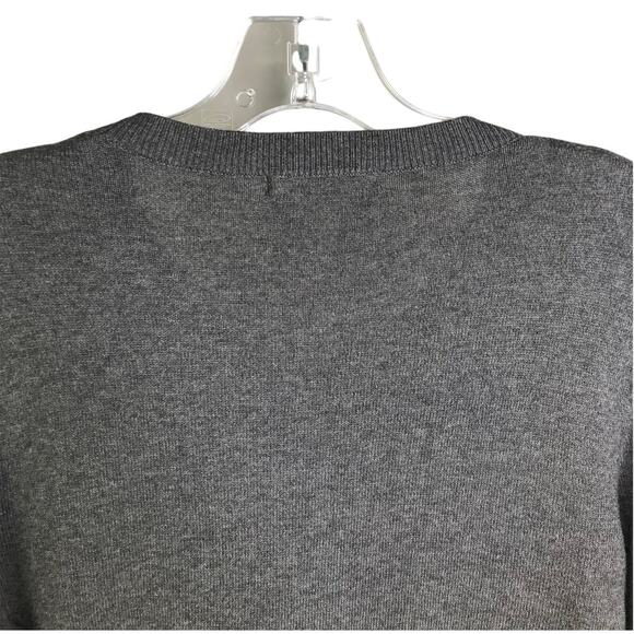 Bailey 44 Sweater Womens Size M 409-B458 Charcoal Gray Gemstone Collar Crewneck - Picture 5 of 9